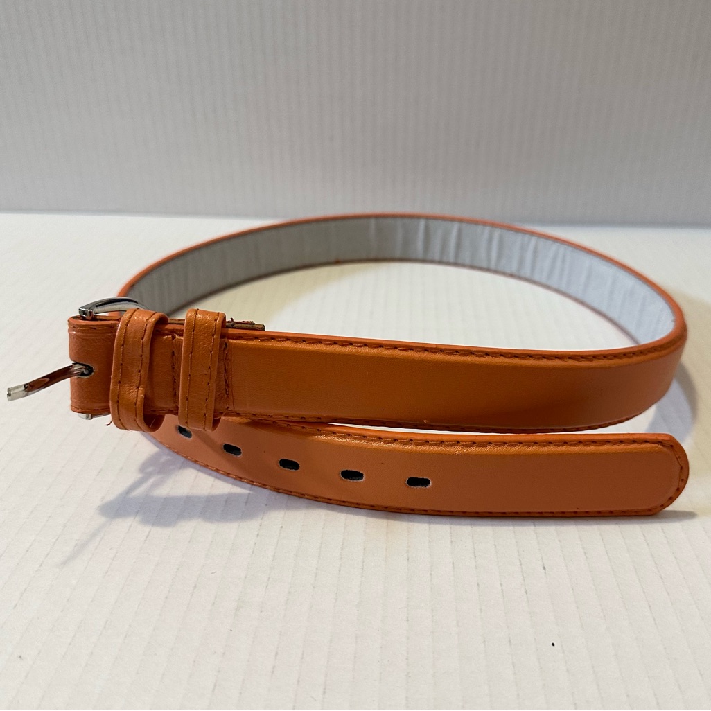 Solid Orange Colored Casual Belt S